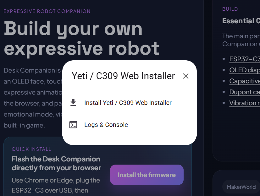 Installer entry preview